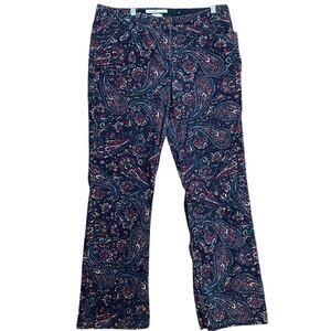 Vintage Tommy Hilfiger Womens Jeans Multi Paisley Corduroy Bootcut Stretch 16